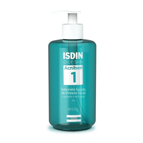 Sabonete líquido gel de Limpeza Facial isdin acniben oily Skin frasco 416g