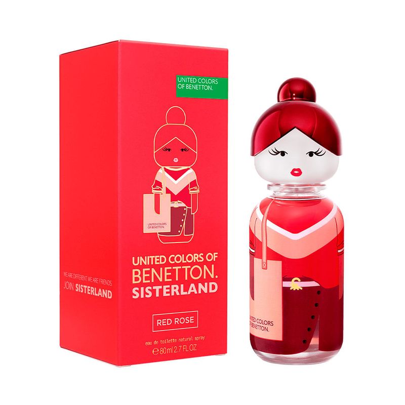 Benetton United Colors Sisterland Red Rose Eau de Toilette - Perfume Feminino 80ml