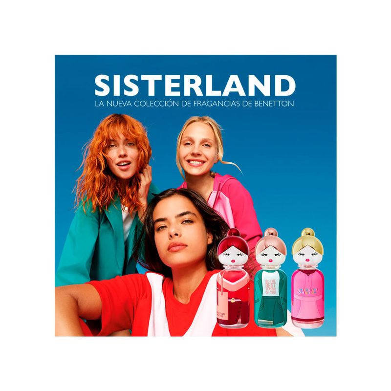 Benetton United Colors Sisterland Red Rose Eau de Toilette - Perfume Feminino 80ml