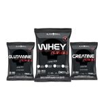 Kit Turbo Whey + Glutamina + Creatina (MORANGO)