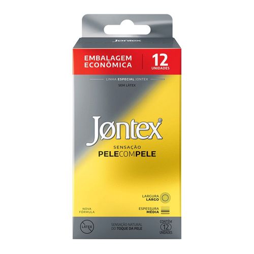 Preservativo camisinha jontex Pele com pele - 12 unidades