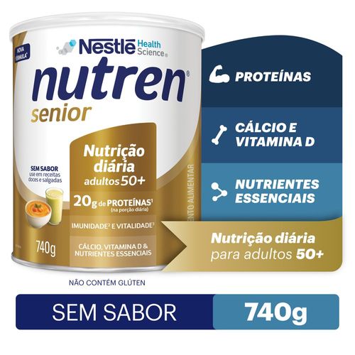 Complemento Alimentar Nutren Senior Sem Sabor 740g