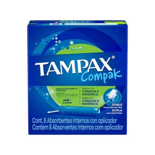 Absorvente Interno Tampax Compak 8 Unidades Com Aplicador