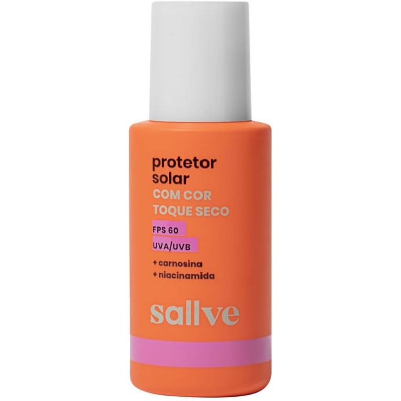 Protetor Solar Sallve Toque Seco Cor 90 FPS60 40g 