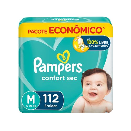 Fralda Pampers Confort Sec M 112 Unidades