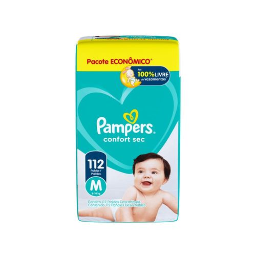 Fralda Pampers Confort Sec M 112 Unidades