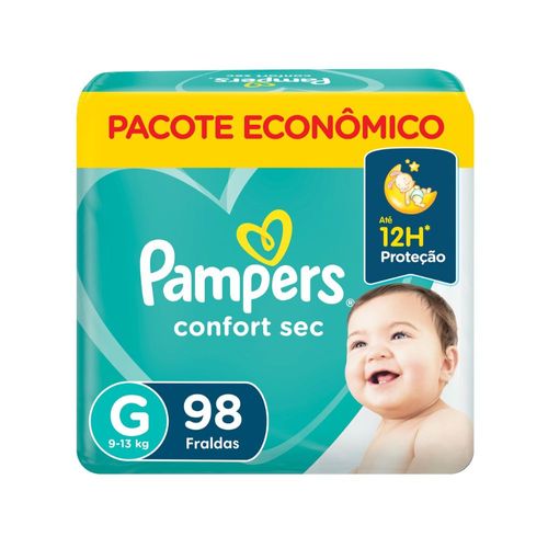 Fralda Pampers Confort Sec G 98 Unidades