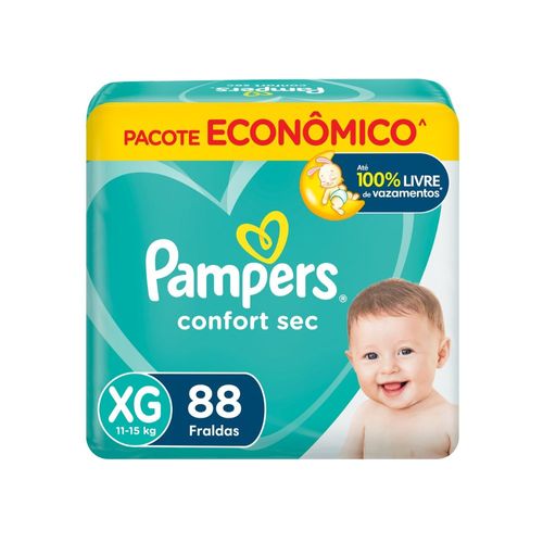 Fralda Pampers Confort Sec XG 88 Unidades