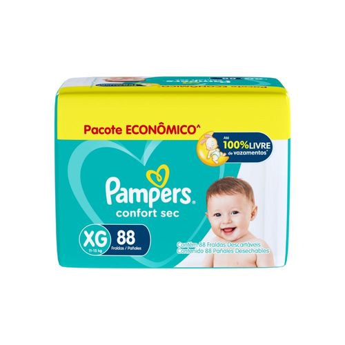 Fralda Pampers Confort Sec XG 88 Unidades