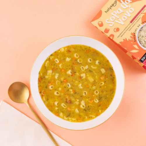 Kit 6x Sopa da Vovó - Macarrão e Legumes - Sem Glúten - Holysoup - 130g