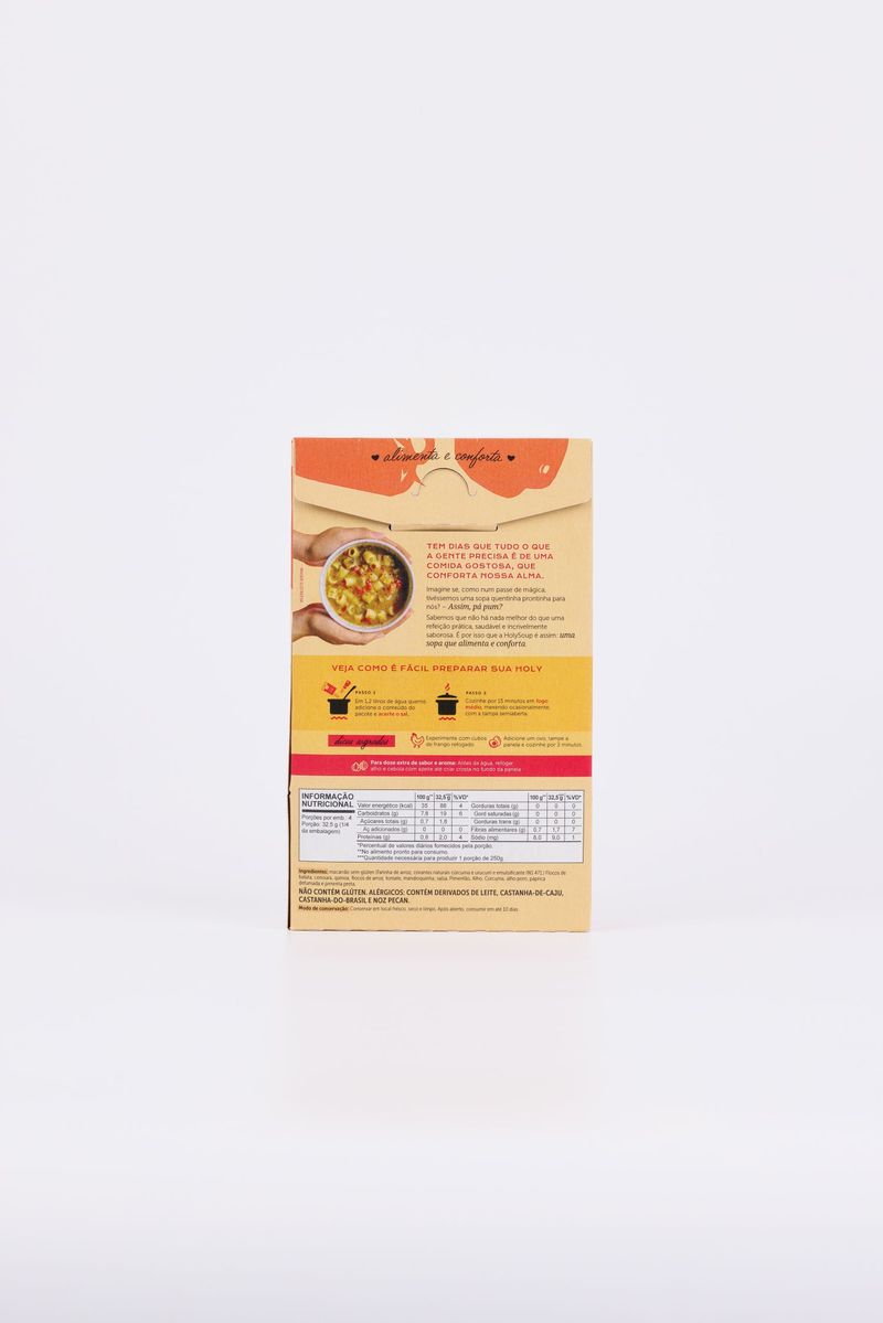 Kit 6x Sopa da Vovó - Macarrão e Legumes - Sem Glúten - Holysoup - 130g