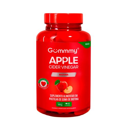 Suplemento Alimentar Gummy Apple 180g Biotina 60 Cápsulas