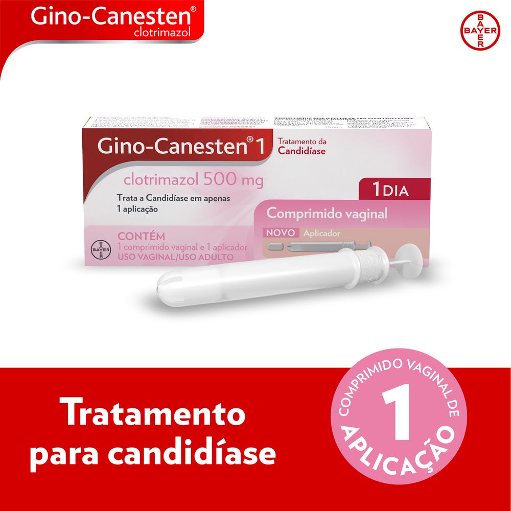 TratamentodaCandidíaseGino-CanestenComprimidoVaginal1dia