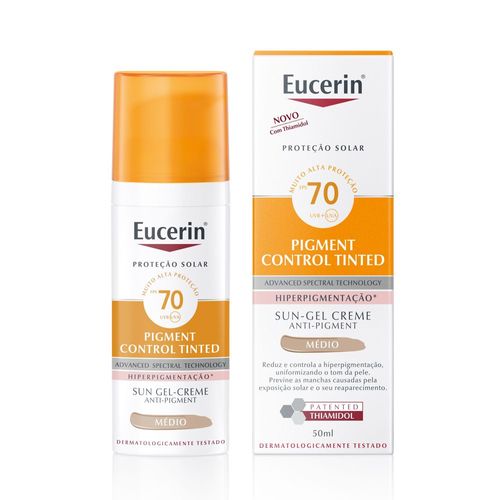 Eucerin Eucerin Sun Pigment Control Tinted Creme Gel Médio Fps 70 50ml