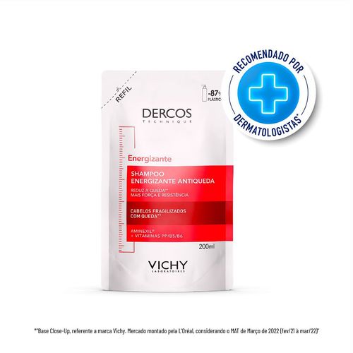 Shampoo Vichy Dercos Refil Energizante Antiqueda 200 ml