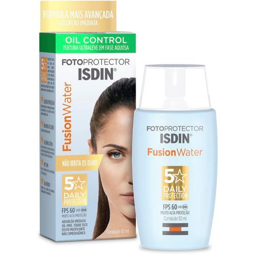 Protetor Solar Facial Isdin Fusion Water FPS 60 Sem Cor 50ml