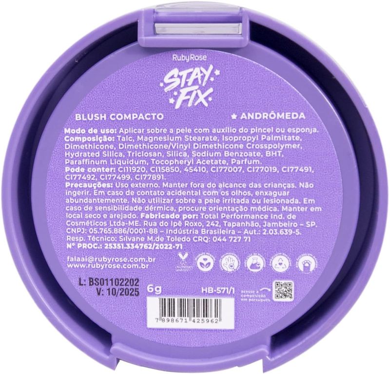 Blush Compacto Stay Fix HB5711 Andromeda - Ruby Rose