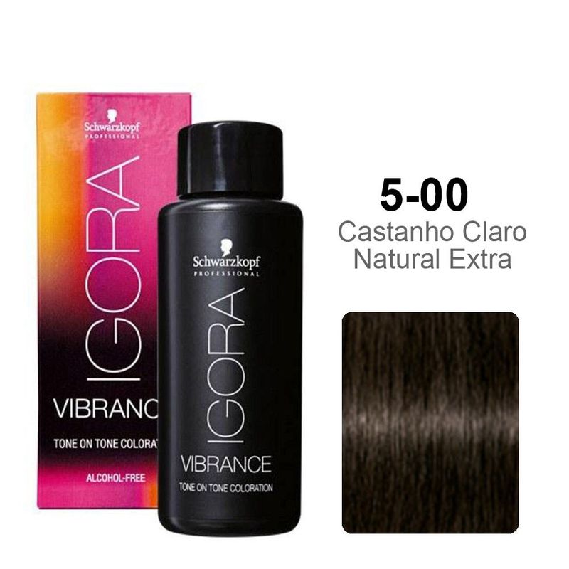 Schwarzkopf Igora Vibrance 5-00 Castanho Claro Natural Extra - 60ml