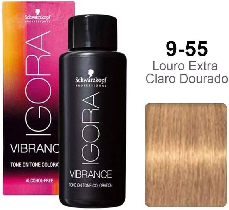 Schwarzkopf Igora Vibrance 9-55 Louro Extra Claro Dourado Extra 60ml