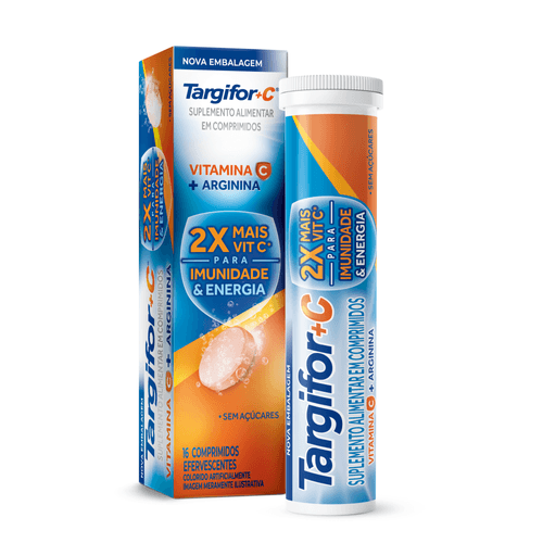 Targifor C Vitamina C e Arginina 16 Comprimidos Efervescentes