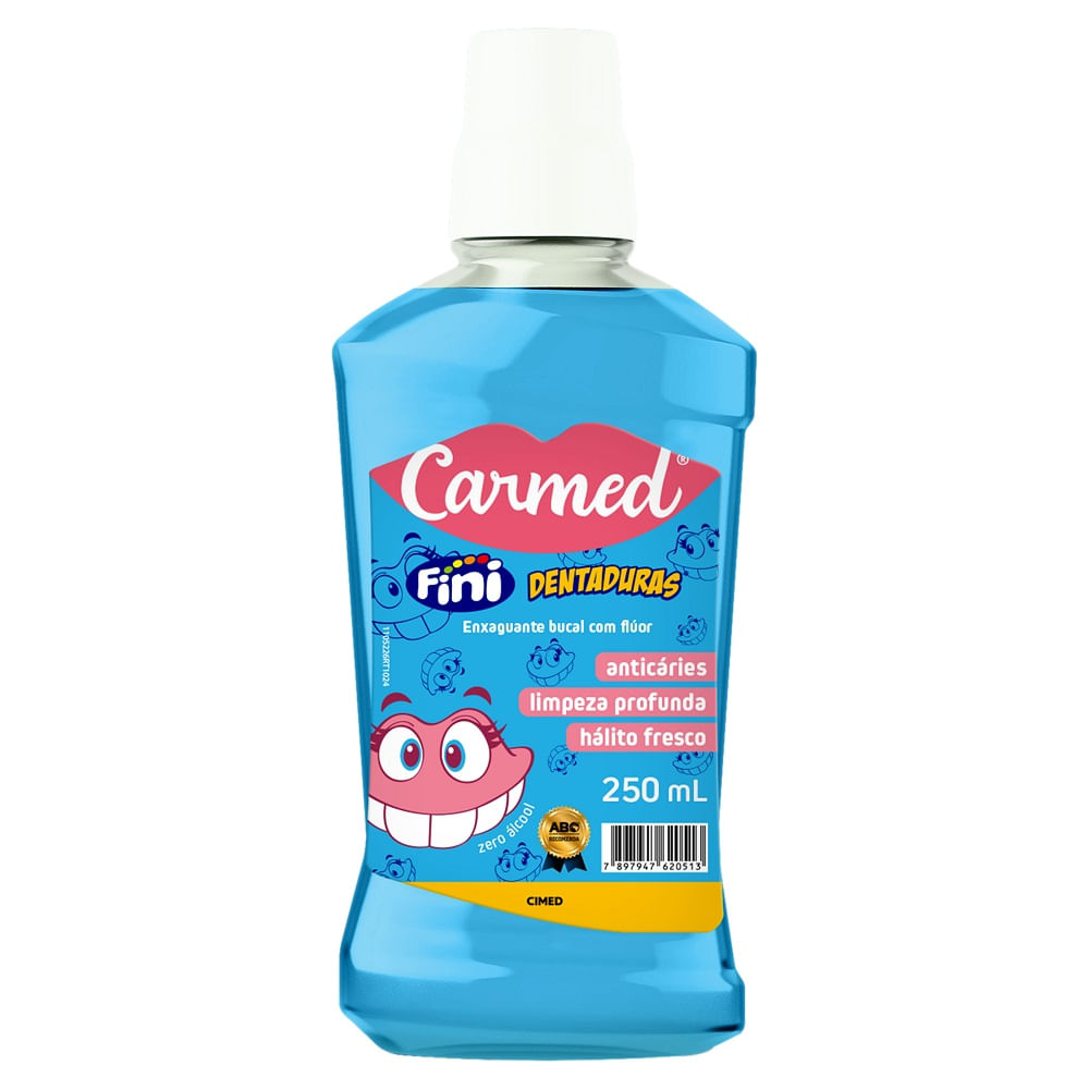 Enxaguante Bucal Carmed Fini Dentaduras Com Fluor Zero Alcool 250ml é boa?
