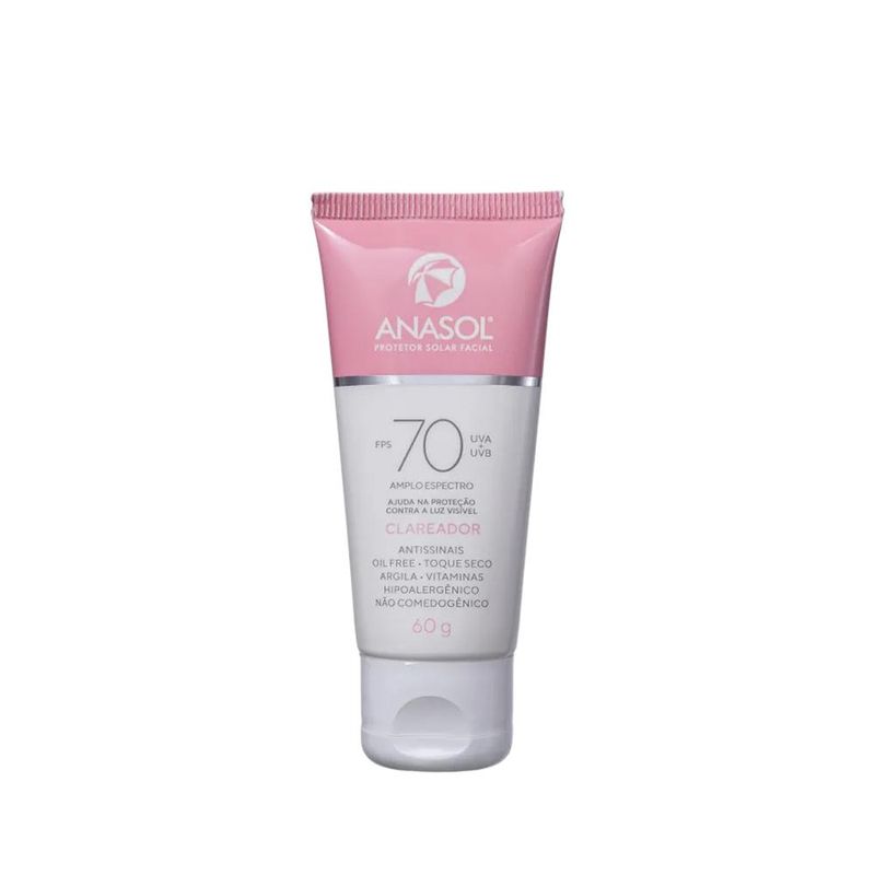 Anasol Clareador FPS 70 - Protetor Solar Facial - 60g