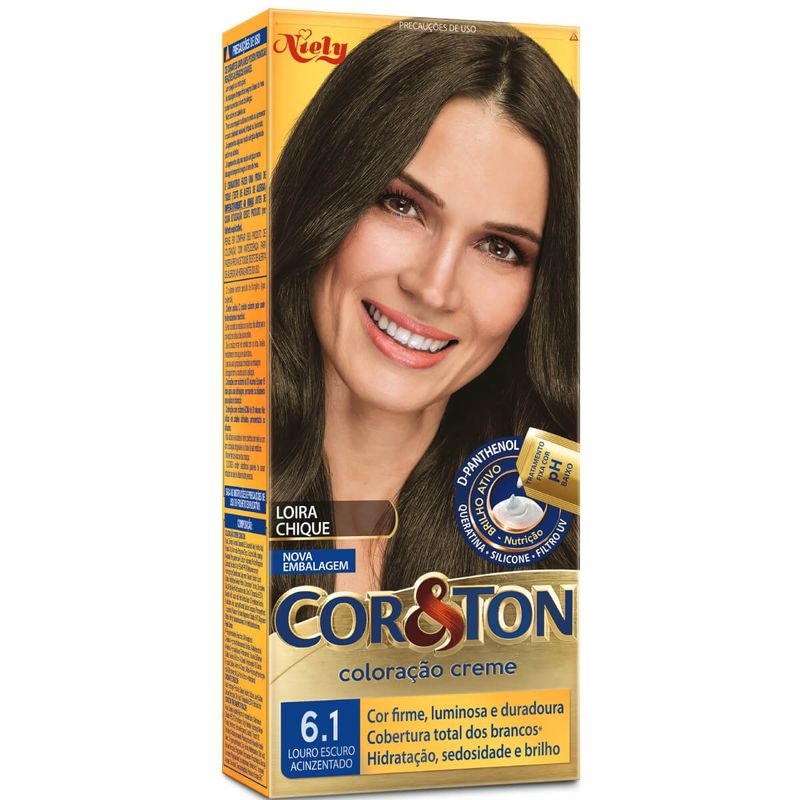 Niely Coloração Cor&Ton - 61 Louro Escuro Acinzentado - 50g