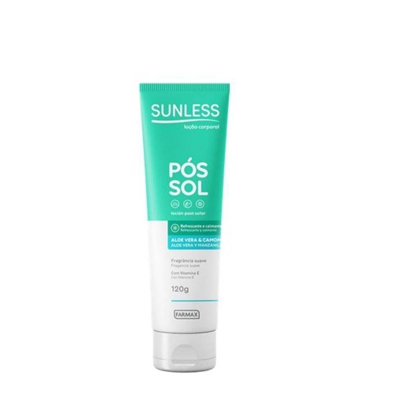 Loção Pós-Sol Farmax Sunless Aloe Vera e Camomila - 120ml