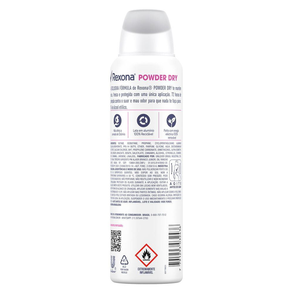 Desodorante Rexona Feminino Roll On Powder Dry 50ml - farmagora