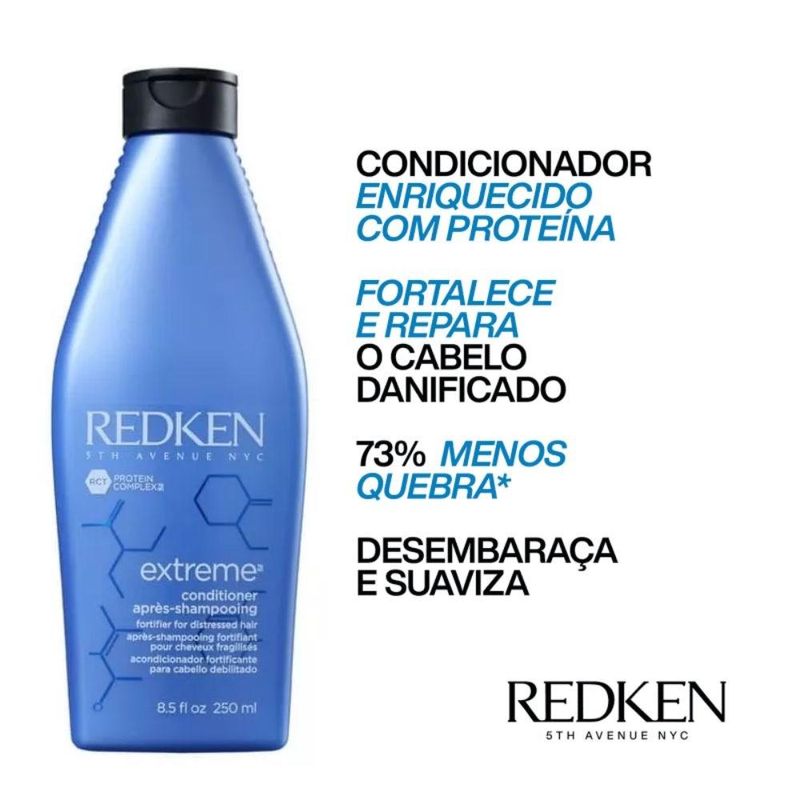 Redken Extreme Shampoo 300ml + Condicionador 250ml