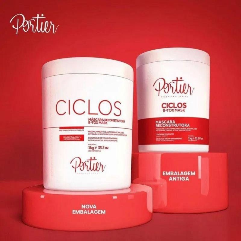 Portier Ciclos B-Tox Máscara Reconstrutora 3 x 1kg