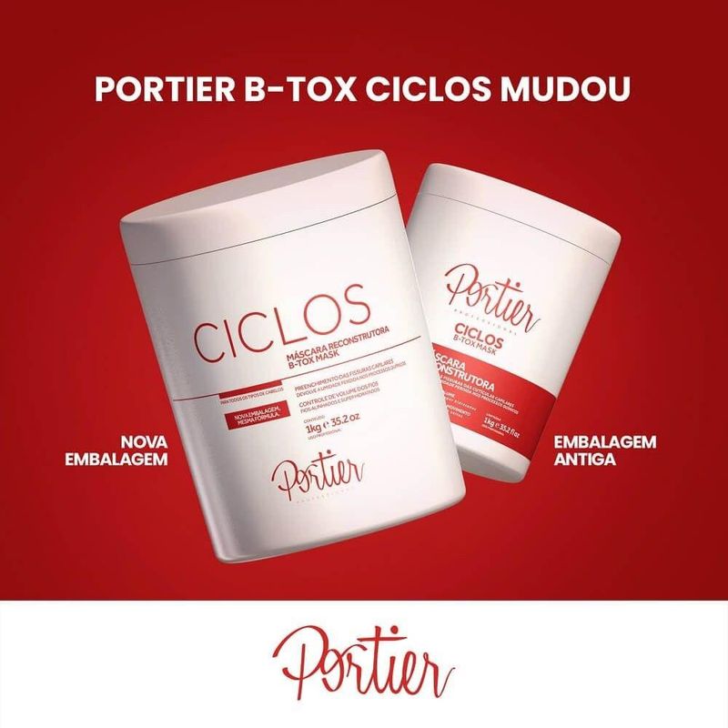 Portier Ciclos B-Tox Máscara Reconstrutora 3 x 1kg