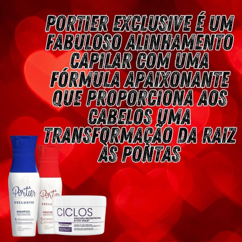 Portier Exclusive Escova Progressiva (2x 250ml) + Ciclos B-Tox Máscara Violet 250g