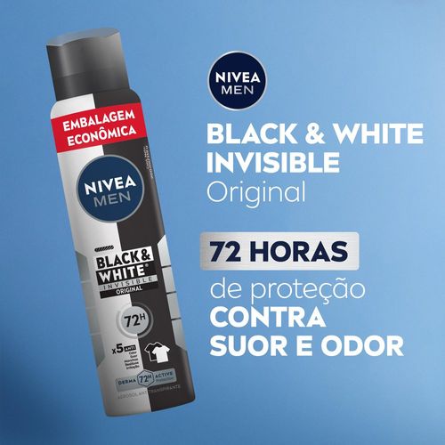 Desodorante Nivea Men Invisible For Black & White Aerossol 200ml