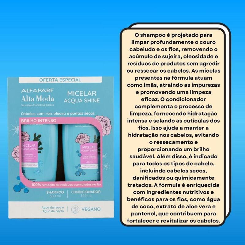 Alfaparf Alta Moda Micelar Kit Shampoo e Condicionador 300ml
