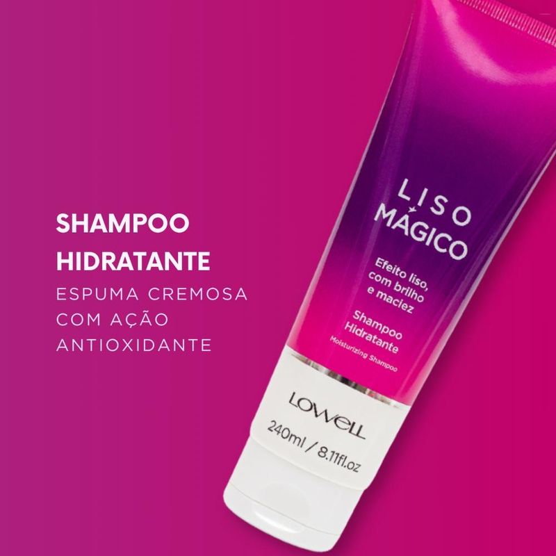 Lowell Keeping Liss Liso Mágico Kit: Shampoo 240ml + Condicionador 200ml + Termoativo 200ml