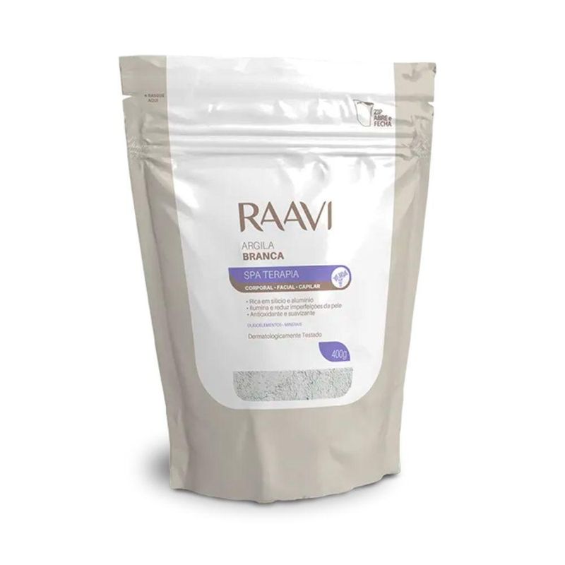 Raavi SPA Terapia Corporal + Facial + Capilar - Argila Branca 400g