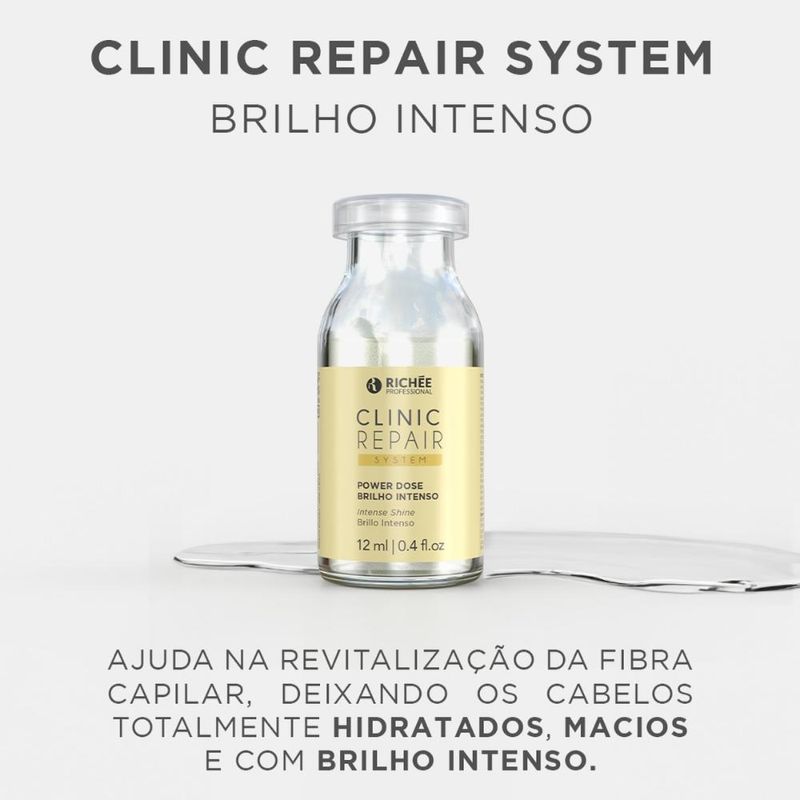 Richée Clinic Repair Power Dose Brilho Intenso Ampola 12ml