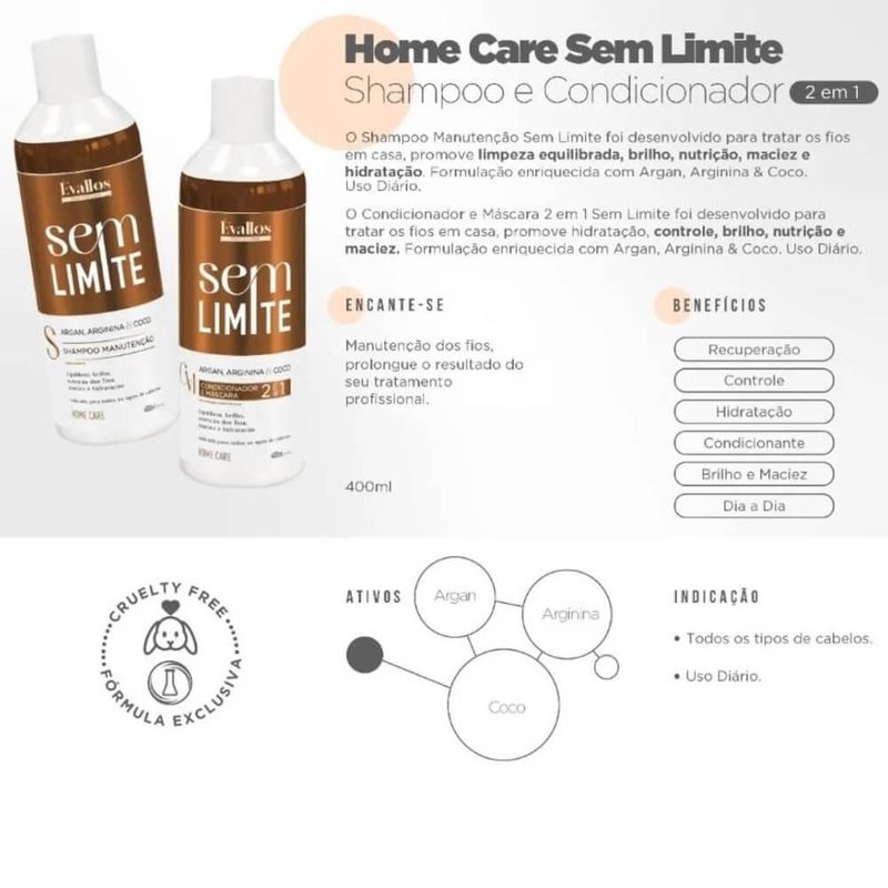 Évallos Profissional Condicionador Manutenção Sem Limite 400ml