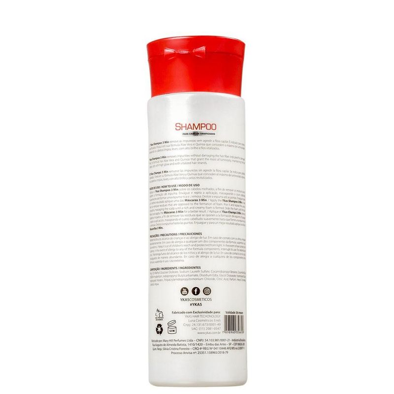 Ykas 3 Minutos Shampoo 300ml