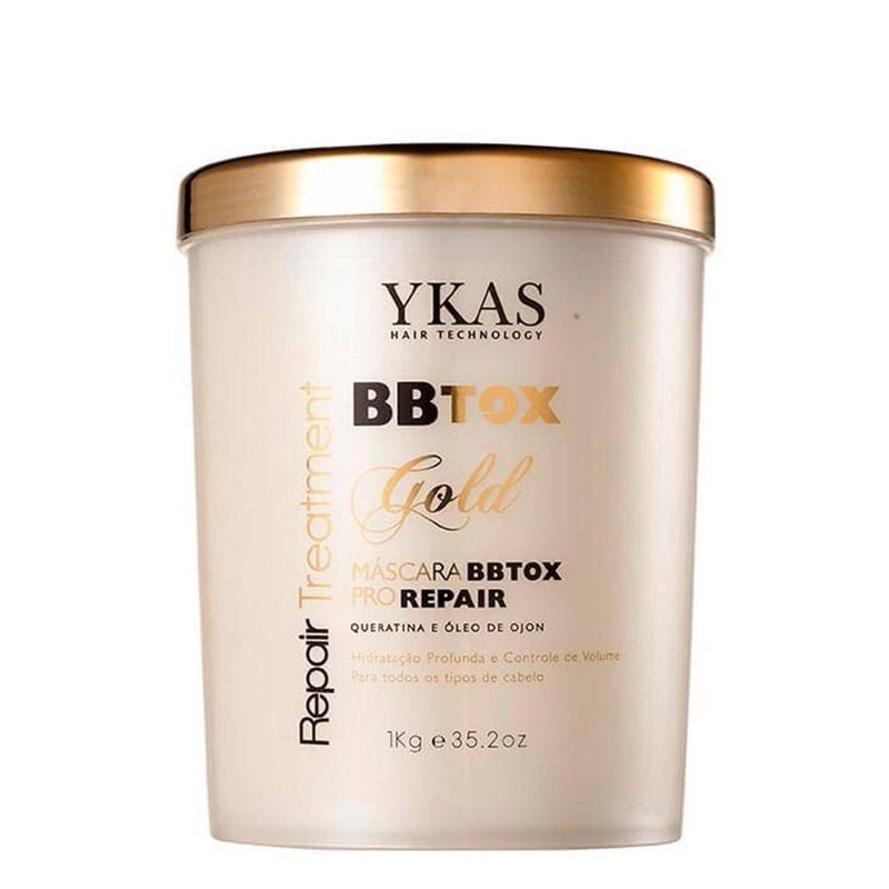 Máscara Ykas Gold BBtox Capilar Pro Repair 1000g