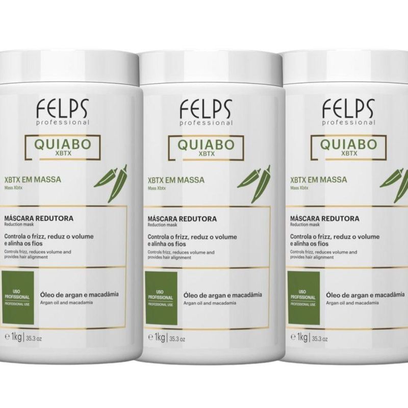 Kit Felps Professional XBTX em Massa Redutor de Volume (3x1Kg)