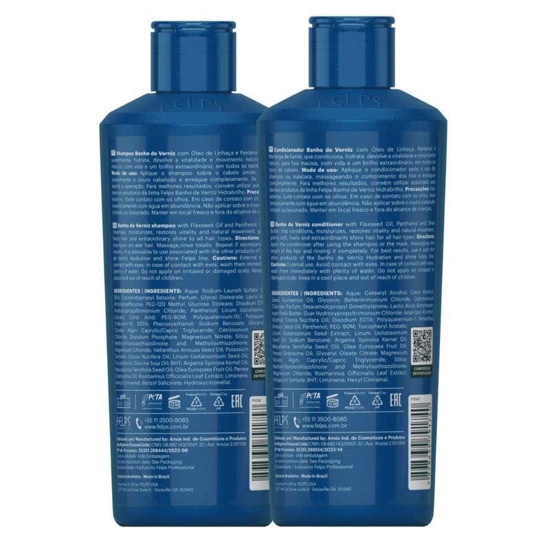 Felps Professional Banho de Verniz Shampoo e Condicionador 2x250ml
