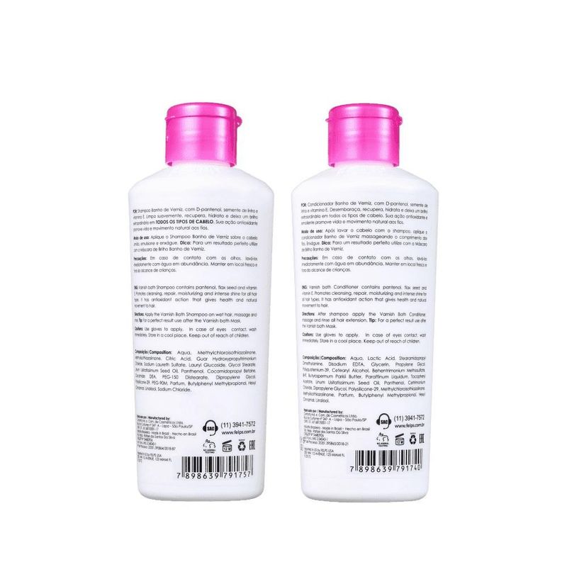 Felps Professional Banho de Verniz Shampoo e Condicionador 2x250ml