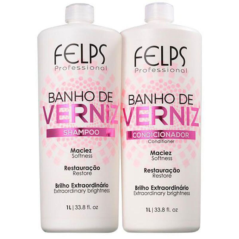 Felps Professional Banho de Verniz Shampoo e Condicionador 2x1000ml