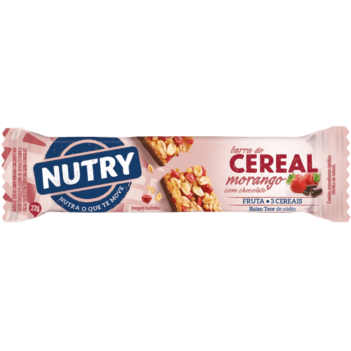 Barra de Cereais Nutry Morango com Chocolate 22g
