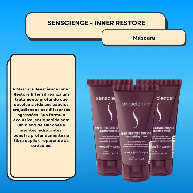 Senscience Inner Restore Moisturizing Kit - 3 Máscaras de 50ml