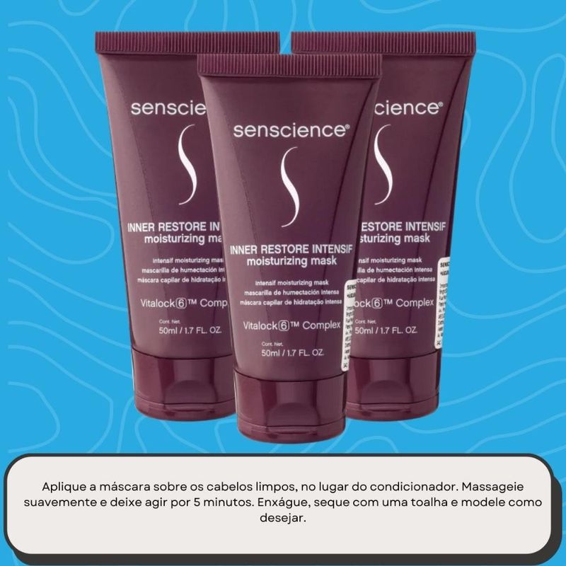 Senscience Inner Restore Moisturizing Kit - 3 Máscaras de 50ml