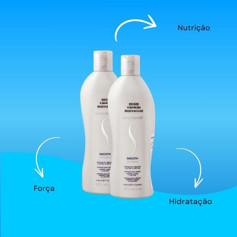 Senscience Smooth Redução do Frizz Kit - 2 Shampoos 280ml