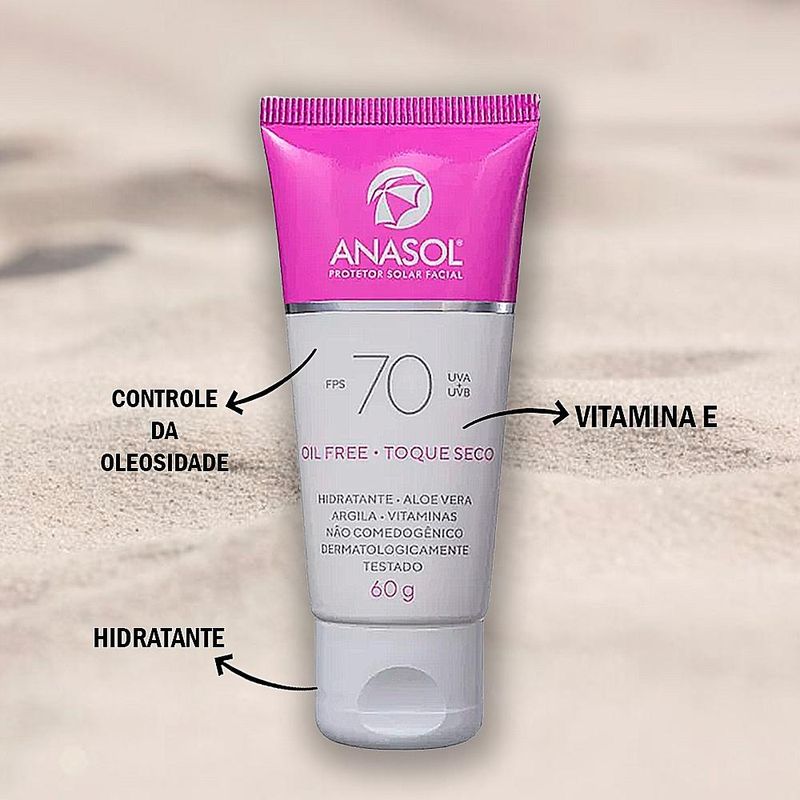 Anasol FPS 70 - Protetor Solar Facial 60g